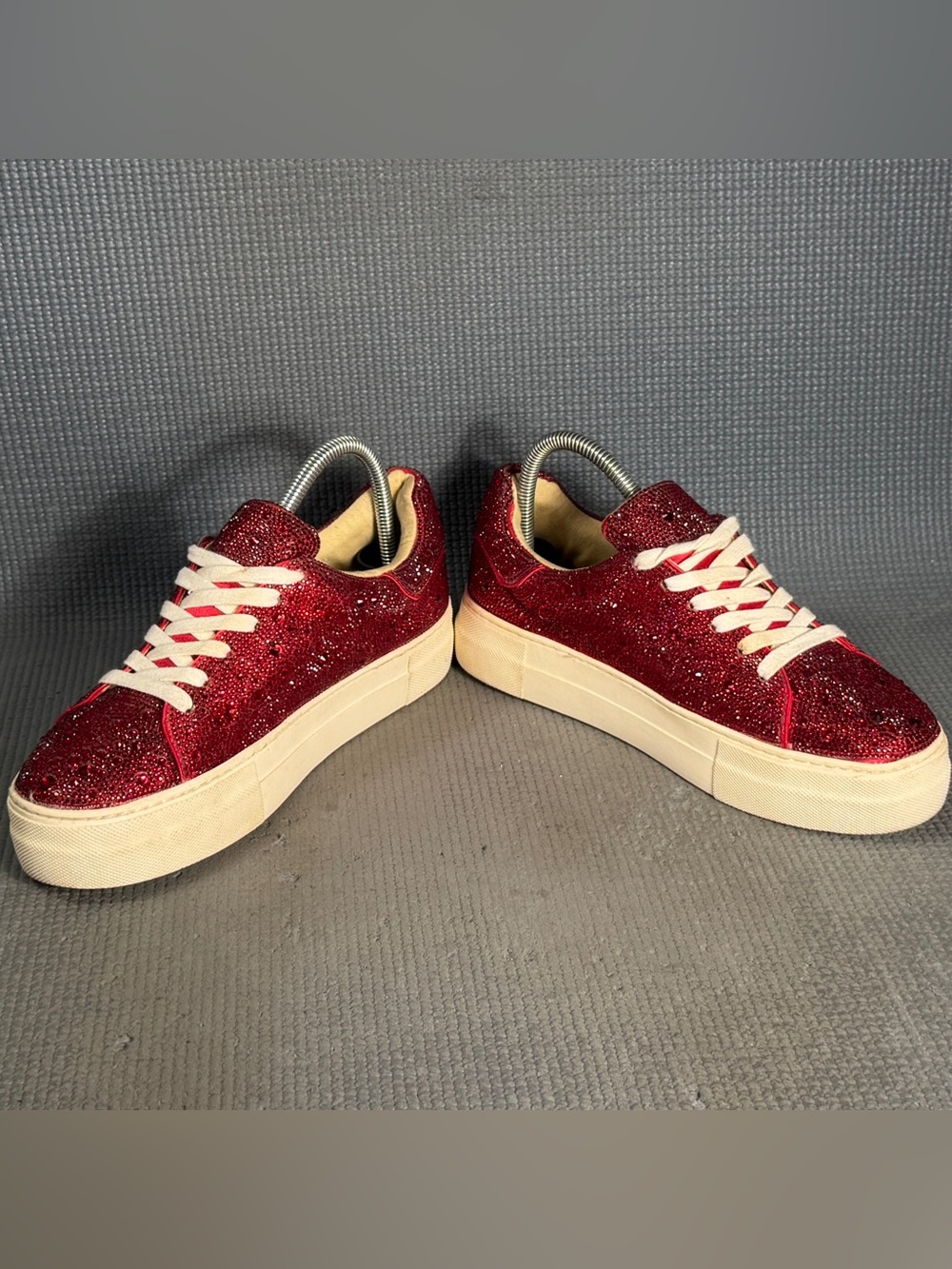 Betsey Johnson Sidny Rhinestone Embellished Family Platform Shoes Women’s Size 8 - Picture 4 of 9